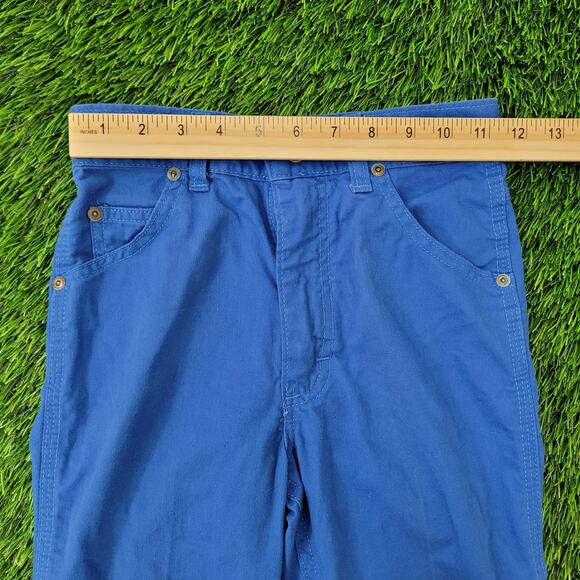 Vintage 70s LEE Straight Jeans Womens 00 22x33 Blue Talon Zip - Picture 13 of 16